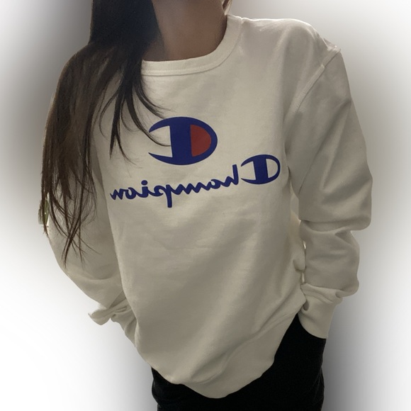Champion Crew Neck Classic Retro Fleece Sweatshirt - Picture 3 of 6